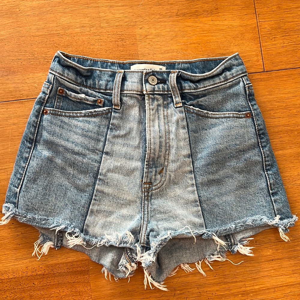 A & F jean panel shorts